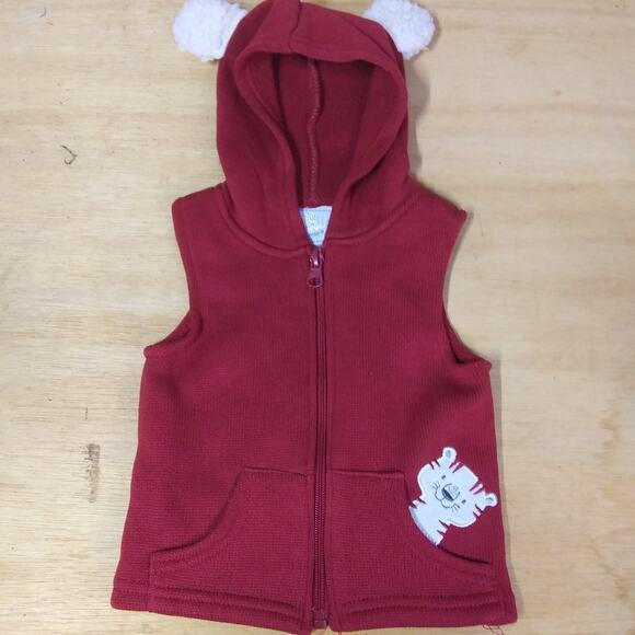 DUCK DUCK GOOSE Zip Up Sweater Vest Red SZ 0-3mo - Picture 7 of 7